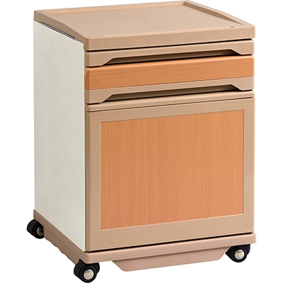 江苏SKS008 便捷可移动ABS病床床头柜带抽拉式餐板